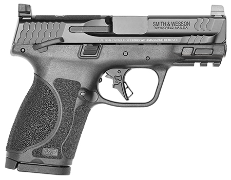 Smith  &  Wesson 13570 M & P M2.0  Compact 9mm Luger 15+1, 3.60" Black Armornite Stainless Steel Barrel  &  Optic Cut/Serrated Stainless Steel Slide, Matte Black Polymer Frame w/Picatinny Rail