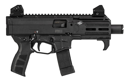 CZ-USA 91420 Scorpion 3+ Micro  9mm Luger Caliber with 4.20" Threaded Barrel, 20+1 Capacity, Overall Black Finish  &  Polymer Receiver/Grip Right Hand