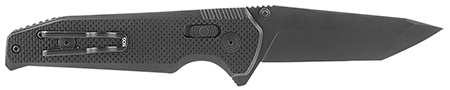 S.O.G SOG-12-57-01 Vision XR  3.36" Folding Tanto Plain Black TiNi CTS XHP Steel Blade Black G10 Handle