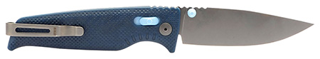 S.O.G SOG12790157 Altair XR 3.20" Folding Plain Bead Blasted Cryo CPM 154 SS Blade/ Squid Ink Black w/Stone Blue Accents GRN Handle