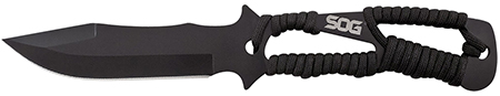 S.O.G SOGF041TNC Throwing Knives  Fixed 4.40" Plain Black Hardcased 420HC SS Blade Black GRN Handle 3 Knives Piece