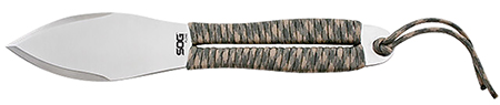 S.O.G SOGFX41NCP Fling  2.80" Fixed Spear Point Plain Satin 3Cr13MoV SS Blade Green/Tan Paracord 3Cr13MoV SS Handle Includes Sheath