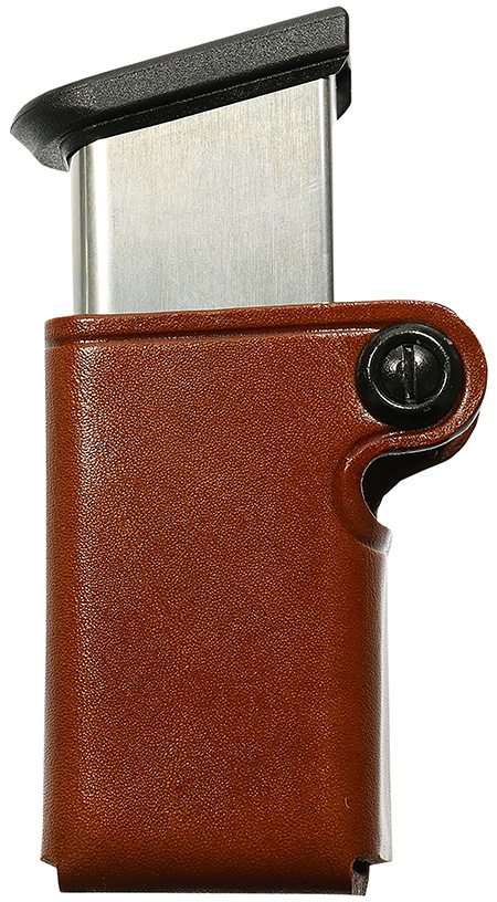 Galco SMC22 SMC Mag Case Single Tan Leather Belt Loop Compatible w/ Walther P99 Belts 1.75" Wide Ambidextrous Hand