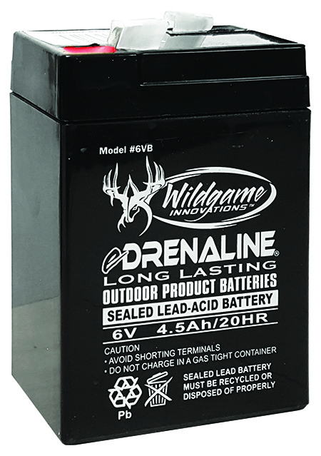 Wildgame Innovations WGIWGIBT0013 Edrenaline Rechargeable Battery Black 6.0 Volts 4.5 mAh