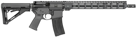 Midwest Industries MIFN16CRM15 Lightweight  223 Wylde 16" 30+1 Black Hard Coat Anodized Rec with 16" M-Lok Black 6 Position Magpul CTR Stock Black Magpul MOE Grip Right Hand