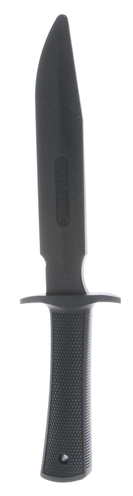 Cold Steel CS92R14R1 Military Classic Trainer 6.75" Fixed Plain Black Santoprene Blade, 4.75" Black Santoprene Handle