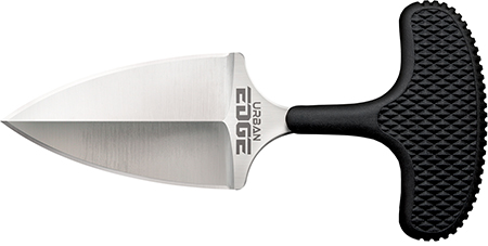 Cold Steel CS43XL Urban Edge  2.50" Fixed Plain Stone Washed Japanese AUS-8A SS Blade/Black Kray-Ex Handle