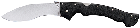 Cold Steel CS-62JL Rajah II 6" Folding Plain Stone Washed Japanese AUS-10A SS Blade/ Black Griv-Ex Handle