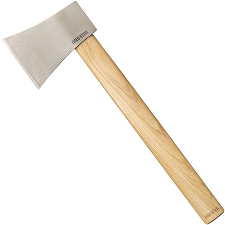 Cold Steel CS90AXFZ Competition Throwing Axe 4" Hatchet Plain 1055 Carbon Steel Blade American Hickory Handle 16"