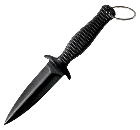 Cold Steel CS-92FBB FGX Boot Blade II 3.25" Fixed Plain Black Griv-Ex Blade/Black Checkered Kray-Ex Handle