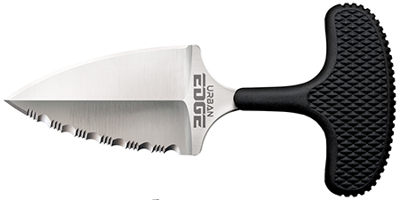 Cold Steel CS43XLS Urban Edge  2.50" Fixed Part Serrated Stone Washed Japanese AUS-8A SS Blade/Black Textured Kray-Ex Handle