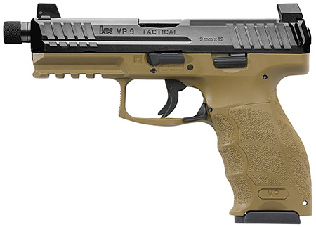 HK 81000775 VP9 TACT        9MM NS W/3-10RD    FDE