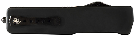 Templar Knife LZBR121 Premium Weighted  Large 3.55" OTF Dagger Plain Black Oxide Stonewashed D2 Steel Blade, 5.25" Black Aluminum/Rubber Handle