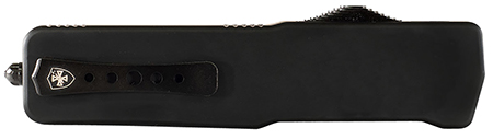 Templar Knife LZBR321 Premium Weighted  Large 3.55" OTF Drop Point Plain Black Oxide Stonewashed D2 Steel Blade, 5.25" Black Aluminum/Rubber Handle