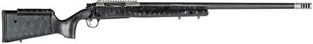 Christensen Arms 8010700100 ELR  6.5 PRC 3+1 26" Target Profile Carbon Fiber Barrel, Black Nitride Finish, Black with Gray Webbing Stock
