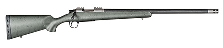 Christensen Arms 8010800102 Summit TI  Full Size 6.5 PRC 3+1, 24" Natural Titanium Steel Threaded Barrel, Natural Titanium Aluminum Receiver, Green w/Black Webbing Fixed Sporter Stock