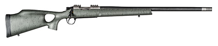 Christensen Arms 8010800106 Summit TI  Full Size 6.5 PRC 3+1, 24" Natural Titanium Steel Threaded Barrel, Natural Titanium Aluminum Receiver, Green w/Black Webbing Fixed Thumbhole Stock