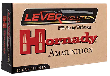 Hornady 82747 LEVERevolution  45-70Gov 325gr Flex Tip eXpanding 20 Per Box/10 Case