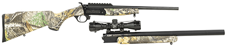 Traditions CRX62200621 Crackshot XBR Package 22 Cal/27 Long Cal 16.50"-20" Blued Barrel, Realtree Edge Stock Includes Two Barrels, 4x32 Scope, Three Firebolt Arrows