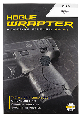 Hogue 18449 Wrapter Adhesive Grip made of Heavy Grit with Black Finish for S&W M & P Shield 9, 40