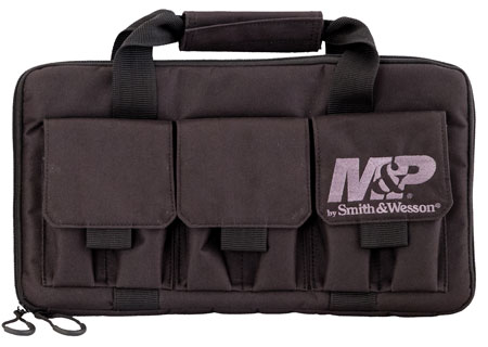 M & P Accessories 110029 Pro Tac Handgun Case Black Nylon Holds 2 Handguns