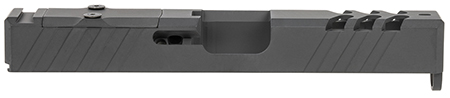 TacFire  Replacement Slide  9mm Luger Graphite Black Cerakote Stainless Steel with Optics Cut  &  Slide Ports for Glock 19 Gen3