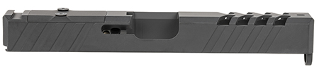 TacFire  Replacement Slide  40 S&W Graphite Black Cerakote Stainless Steel with Optics Cut  &  Slide Ports for Glock 22 Gen3