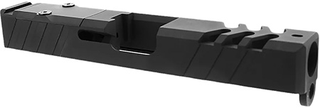 TacFire  Replacement Slide  40 S&W Graphite Black Cerakote Stainless Steel with Optics Cut  &  Slide Ports for Glock 23 Gen3