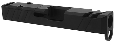 TacFire  Replacement Slide  9mm Luger Graphite Black Cerakote Stainless Steel with Optics Cut  &  Slide Ports for Glock 26 Gen3