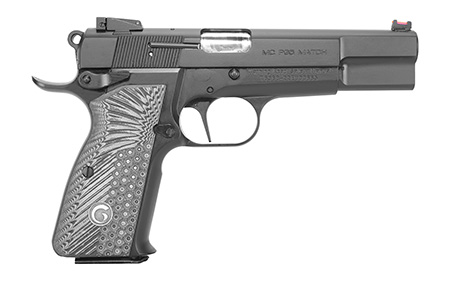 EAA GIRSAN 390465 MCP 35 Match 9mm Luger 15+1, 4.87" Stainless Steel Barrel, Matte Black Serrated Slide, Matte Black Steel Frame w/Beavertail, Black/Gray Checkered Grip, Ambidextrous