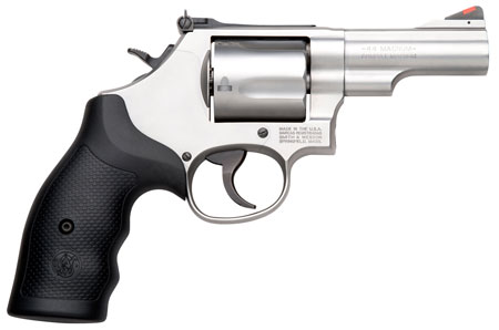 Smith  &  Wesson 10064 Model 69 Combat Magnum 44 Rem Mag Stainless Steel 2.75" Barrel, 5rd Cylinder  &  L-Frame, Full Length Extractor Rod, Internal Lock