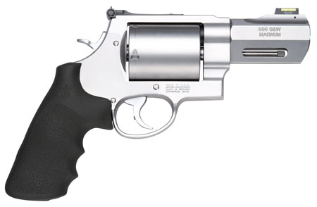Smith  &  Wesson 11623 Model 500 Performance Center  500 S&W Mag Stainless Steel 3.50" Barrel, 5rd Unfluted Cylinder  &  X Frame, Trigger Overtravel Stop, HiViz Fiber Optic Front Sight