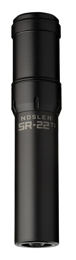 Nosler 90625 SR-22TI  22 Cal 1.74"D Black Finish Made of Titanium with 1/2" 28 tpi Thread Pattern