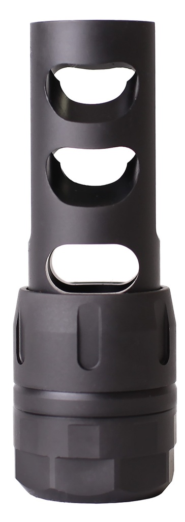 Nosler 97230 Muzzle Brake Muzzle Brake Black 5/8" 24 tpi Threads for 338 Cal