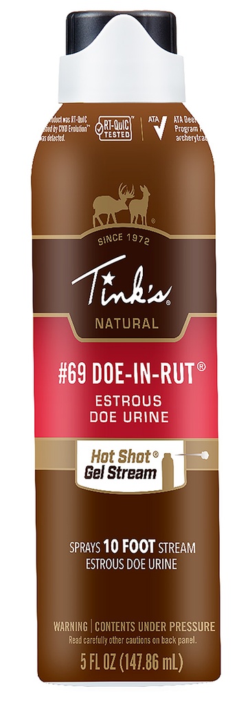 Tinks W6260 #69 Hot Shot Deer Attractant Doe In Estrus Scent Gel 5 oz Gel Stream