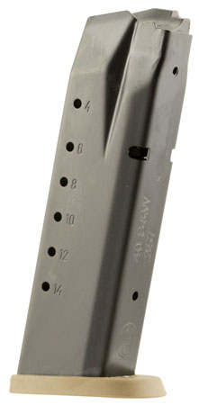 Smith  &  Wesson 3007346 M & P  15rd 40S&W Blued/Brown Floor Plate Steel