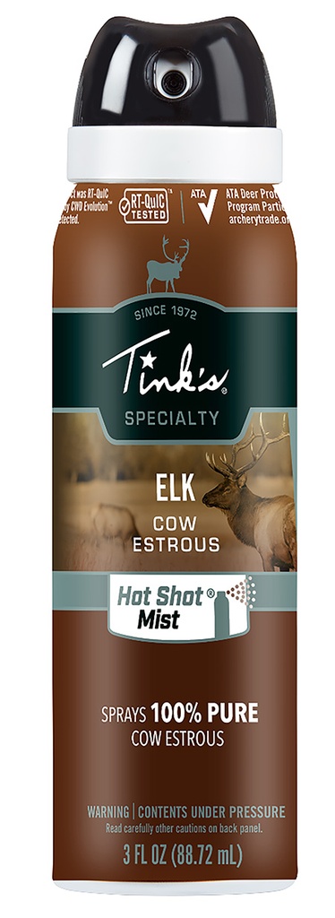 Tinks W5330 Hot Shot Mist Attractant Elk Cow in Estrous Scent 3 oz Aerosol