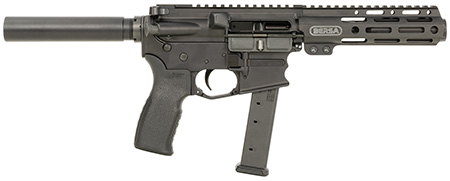 Bersa BAR9GL4BSC AR9  9mm Luger 33+1 4" Barrel, KAW Valley XL Compensator, Hard Coat Anodized Metal Finish, Magpul MOE+ Grip, Manual Safety