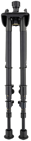 Harris Bipods S-25CP Swivel 25C Picatinny, 13.50-27", Black Steel/Aluminum, Rubber Feet