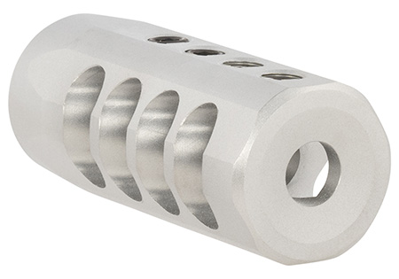 Christensen Arms 8100001701 Side-Baffle  Natural Titanium, 5/8"-24 tpi Threads, 30 Cal (.920" D Bull barrel)