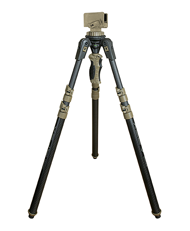 Primos 65900 Trigger Stick Apex Tripod made of Aluminum with Carbon Fiber/Flat Dark Earth Accent Finish, 28"-62" Vertical Adjustment  &  Rubber Feet
