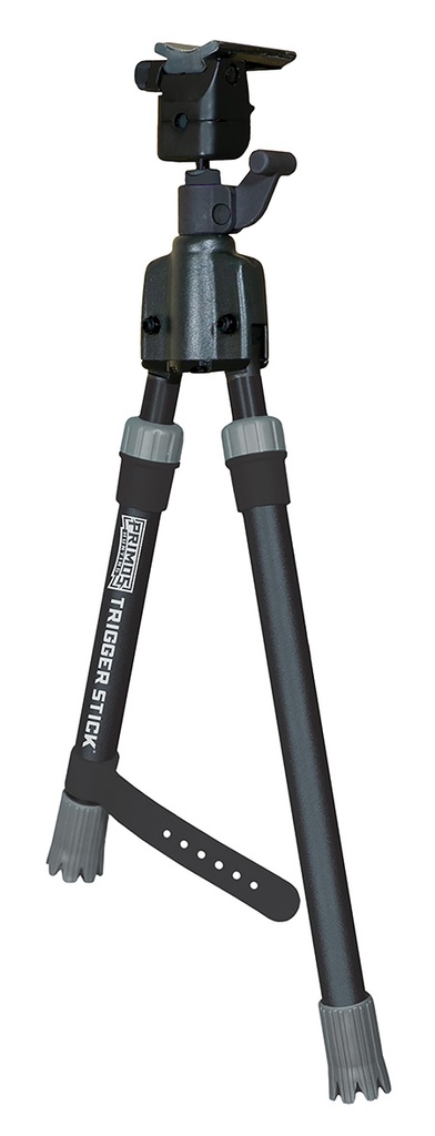 Primos 65825 Trigger Stick  Bipod made of Steel with Black  &  Gray Finish, QD Swivel Stud Attachment Mount Type  &  Short Height (Clam Package)