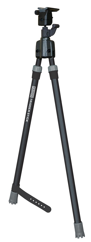 Primos 65826 Trigger Stick  Bipod made of Steel with Black  &  Gray Finish, QD Swivel Stud Attachment Type  &  Medium Height (Clam Package)