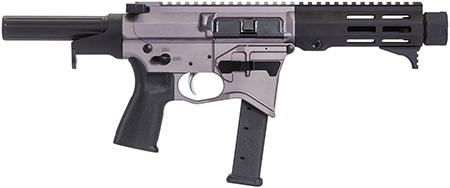 Maxim Defense MXM48174 CPS MD9 9mm Luger Caliber with 5.50" Barrel, Urban Grey Anodized Metal Finish, Black Maxim CQB Brace  &  Polymer Grip Right Hand