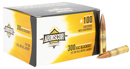 Armscor 50446 Precision Value Pack 300Blackout 147gr Full Metal Jacket 100 Per Box/12 Case