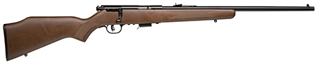 Savage Arms 90700 93 G Full Size 22 WMR 5+1 21" Matte Black Sporter Barrel, Matte Black Drilled  &  Tapped Carbon Steel Receiver, Satin Hardwood Fixed Stock, Right Hand