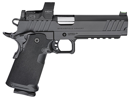Springfield Armory PH9119AOSD Prodigy  9mm Luger 20+1/17+1 5", Black Carbon Steel, Serrated with Optics Cut Slide, Polymer Grip, Fiber Optic Sight, Hex Dragonfly Red Dot