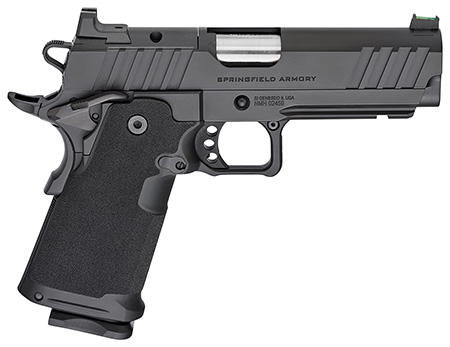 Springfield Armory PH9117AOS Prodigy  9mm Luger 20+1/17+1 4.25" Bull Barrel, Black Cerakote Carbon Steel Frame w/Picatinny Acc. Rail, Optic Ready Slide, Polymer Grip, Fiber Optic Sight