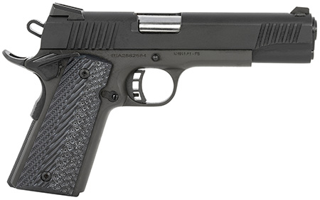 Rock Island 51511 M1911-A1 Standard FS 45 ACP 8+1 5" Barrel, Black Parkerized Steel Frame w/Beavertail, Parkerized Serrated Slide, Black/Gray G10 Grip, Grip Safety