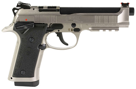 Beretta USA J92XPC020 92X PCO Full Size Frame 9mm Luger 10+1, 4.90" Black Barrel, Gray Nistan Optic Ready/Serrated Steel Slide  &  Frame w/Beavertail  &  Picatinny Rail